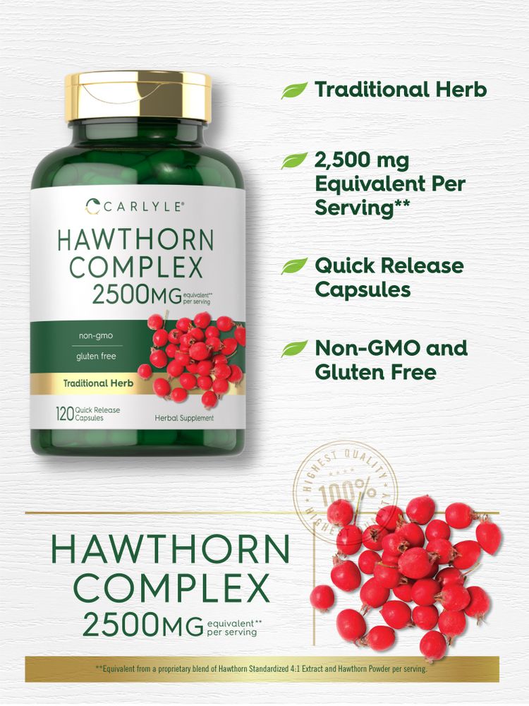 Hawthorn Berry Complex 2500mg per serving | 120 Capsules