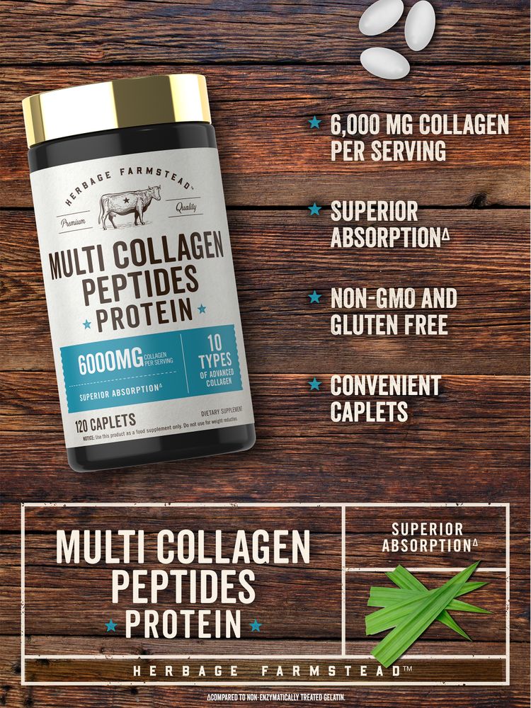 Peptídeos de Colágeno Multi 6000mg | 120 Comprimidos