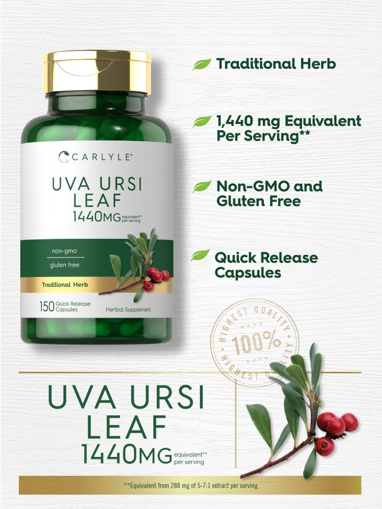 Uva Ursi 1440mg par portion | 150 Capsules