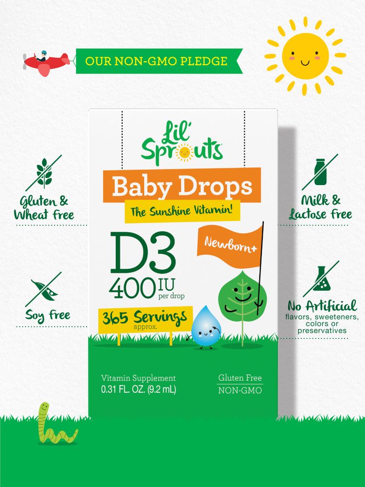 Vitamin D-3 for Babies 400IU | 0.31oz Liquid