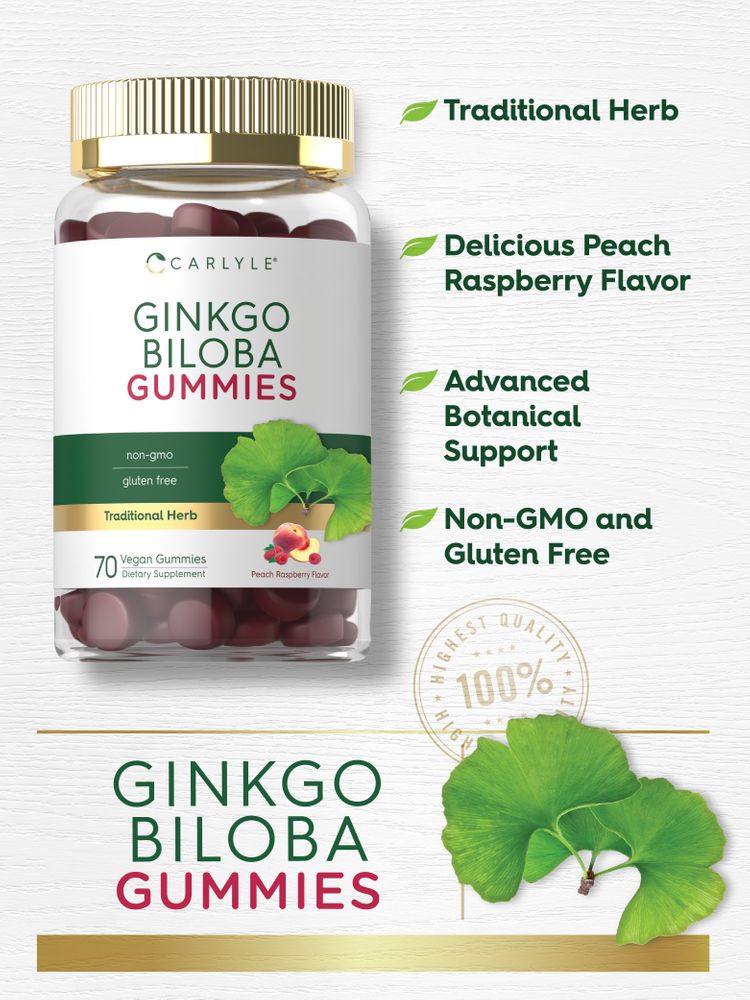 Ginkgo Biloba 300 mg por porción | 70 Gomitas