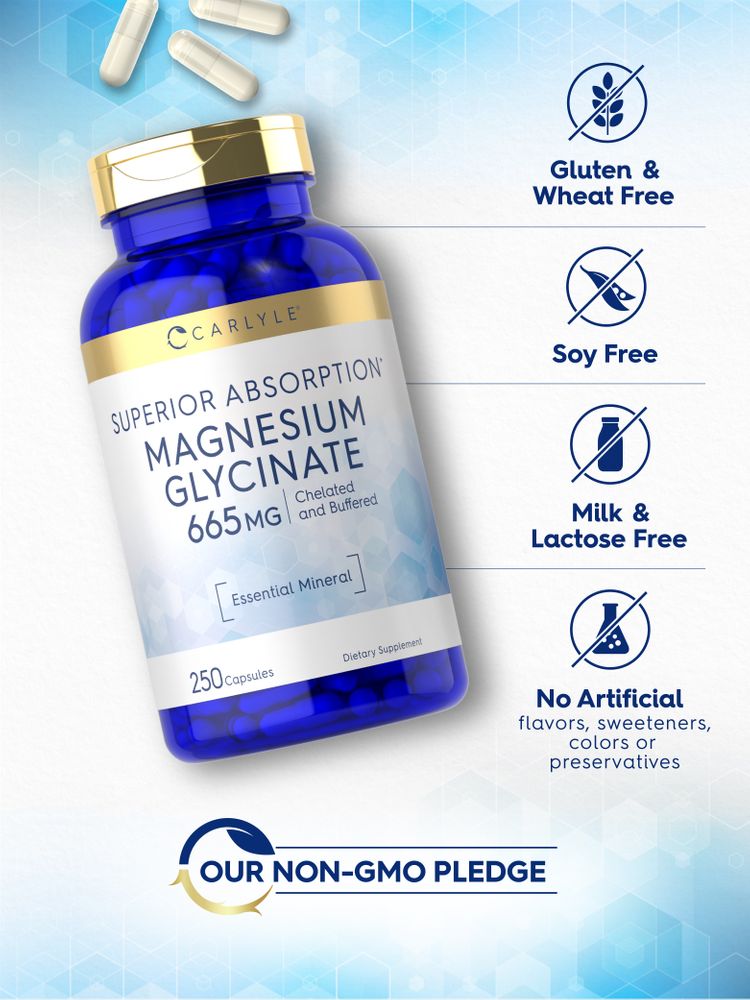 Glycinate de Magnésium 665mg | 250 Gélules