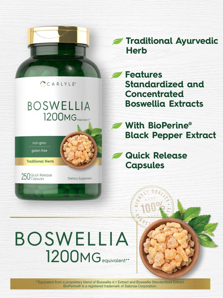 Extracto de Boswellia | 250 Cápsulas