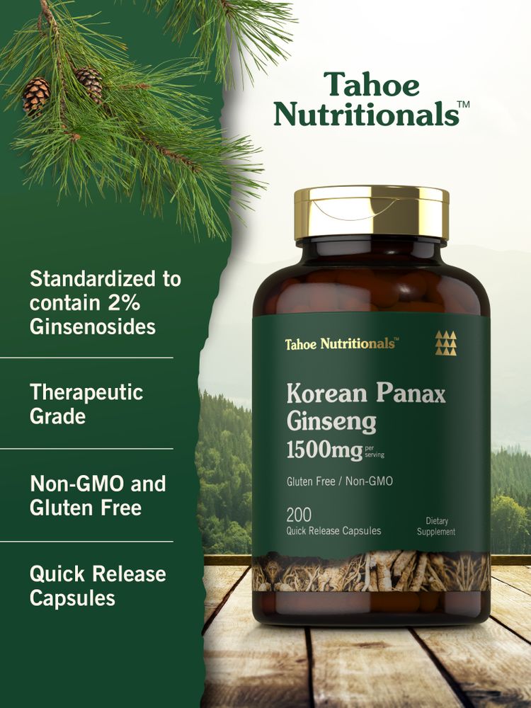 Korean Panax Ginseng Extract | 200 Capsules
