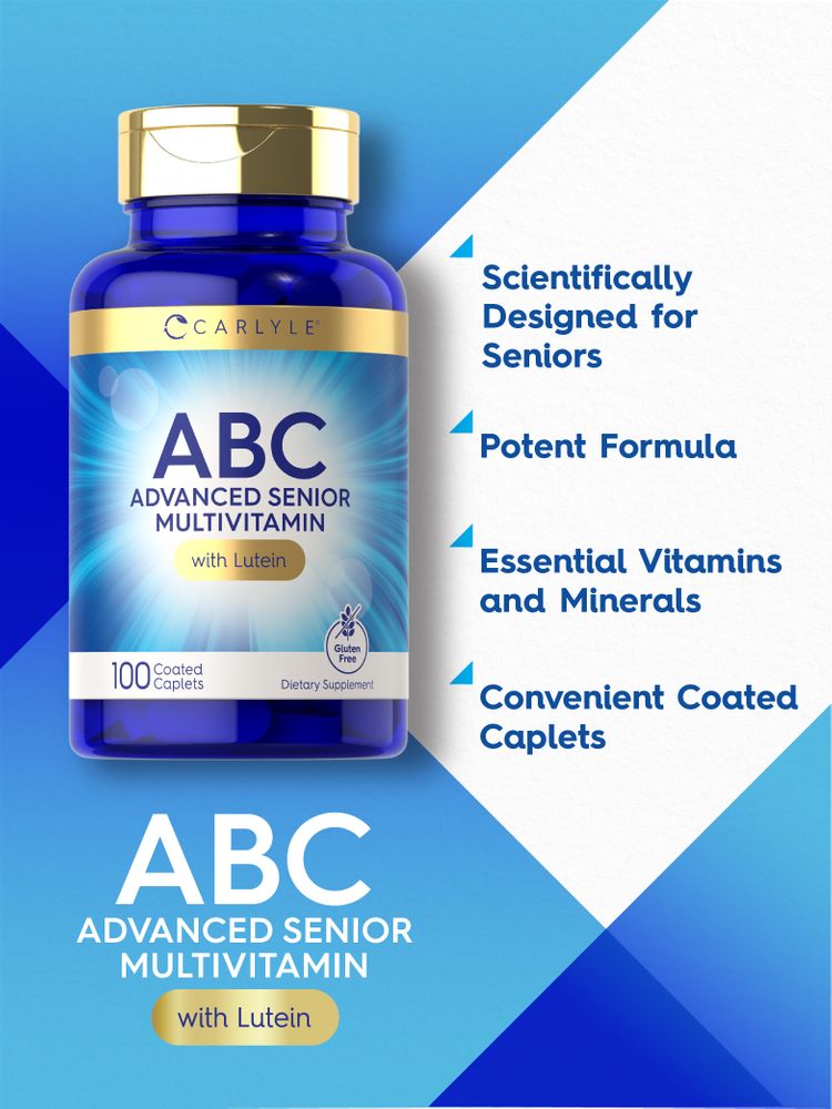 Multivitamin for Adults 60 Plus | 100 Caplets