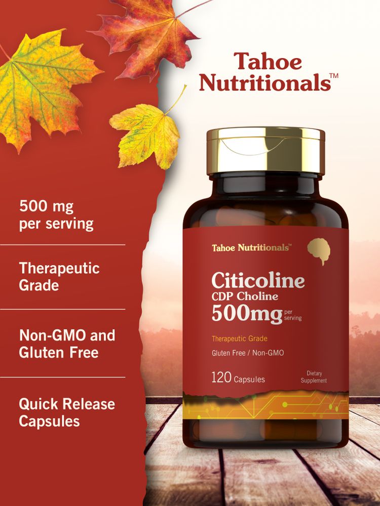 Citicolina 500mg por porción | 120 Cápsulas