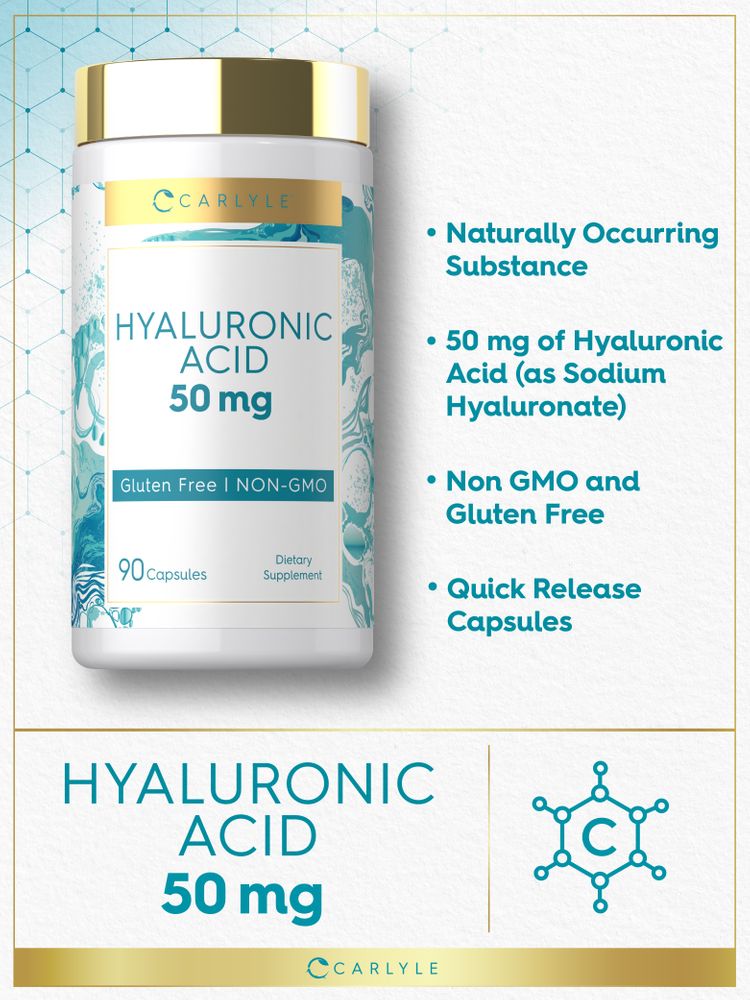 Suplemento de Ácido Hialurónico 50 mg | 90 Cápsulas