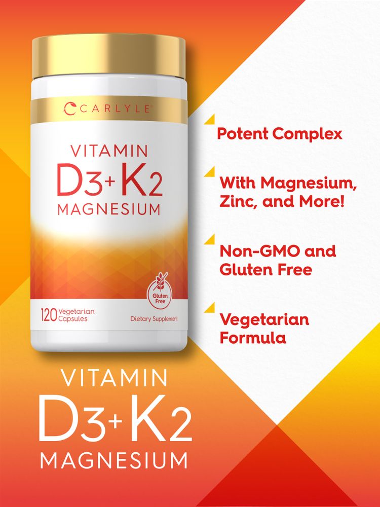 Vitamin D3 K2 Magnesium | 120 Capsules