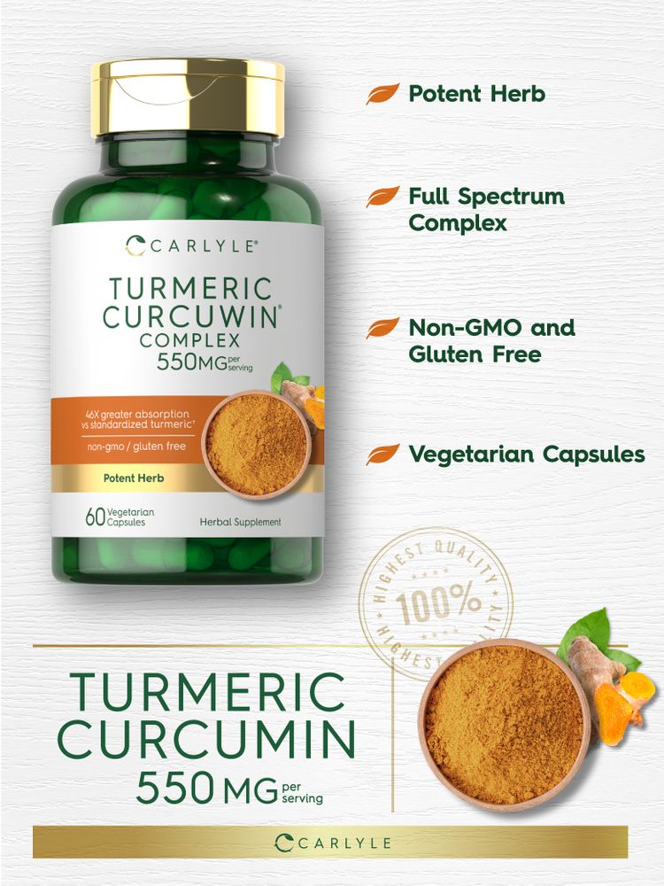 Turmeric 550mg per serving | 60 Capsules