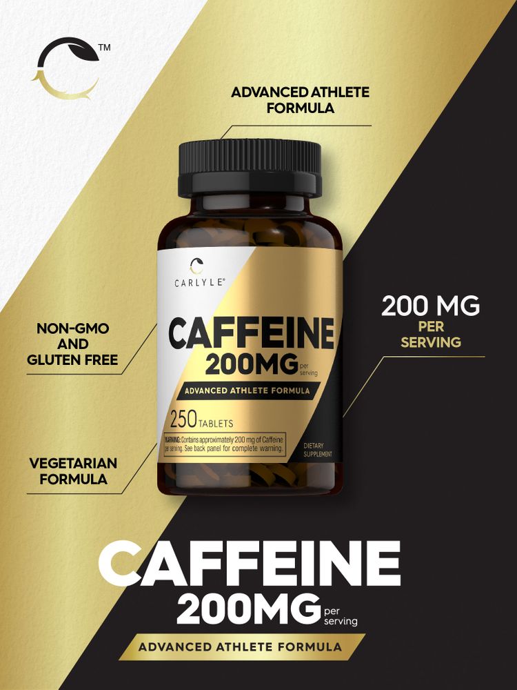 Caffeine 200mg per serving | 250 Tablets