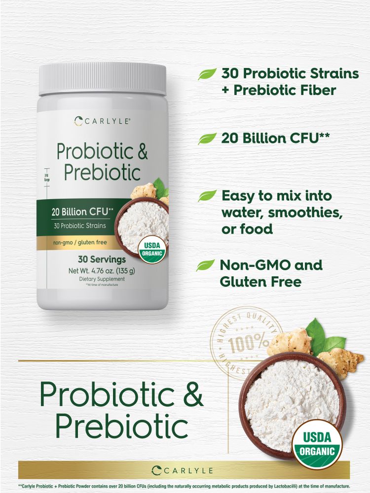 Probiotic and Prebiotic Powder | 20 Billion CFU