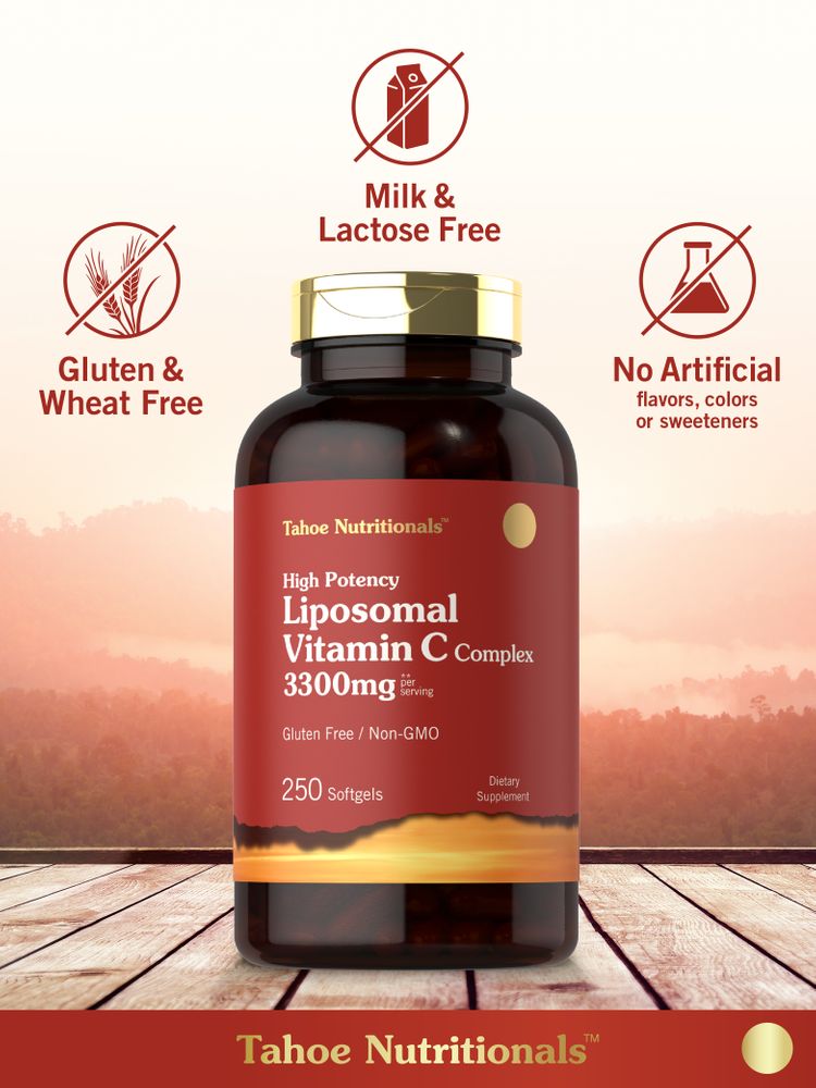 Complexo de Vitamina C Lipossomal 3300mg | 250 Cápsulas Gelatinosas