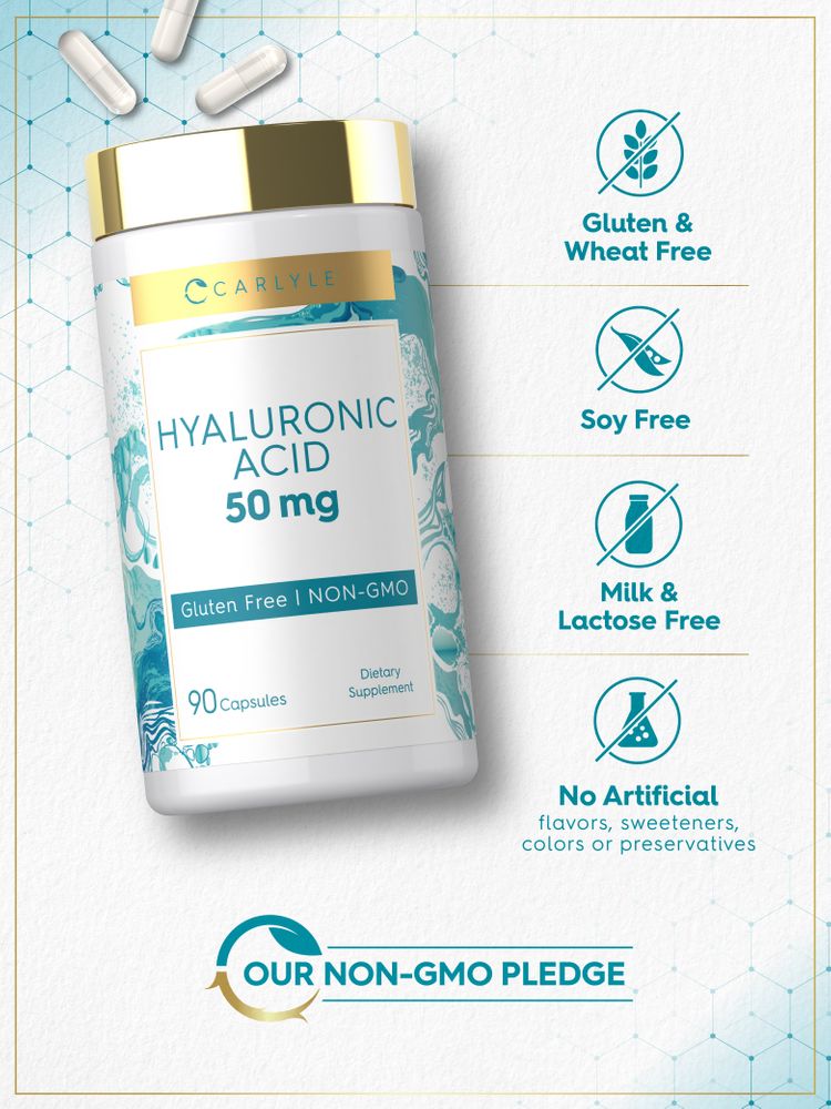 Suplemento de Ácido Hialurónico 50 mg | 90 Cápsulas