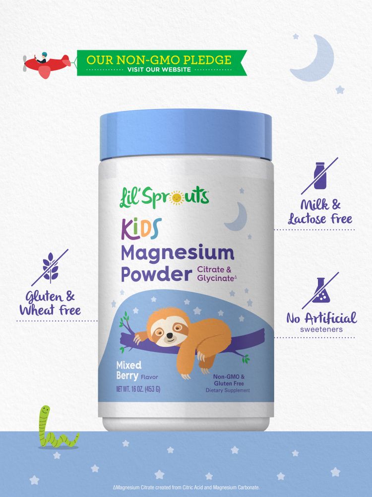 Magnesium en Poudre pour Enfants | 16 oz