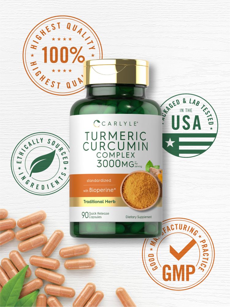 Turmeric Curcumin Complex 3000mg per serving | 90 Capsules