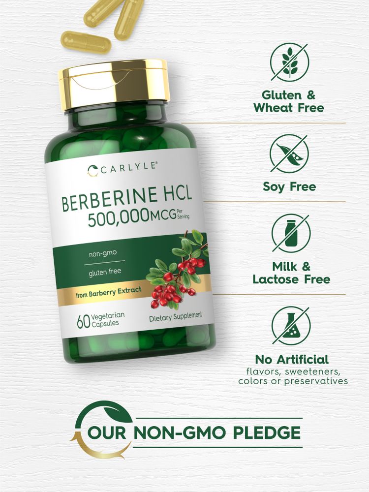 Berberine 500000mcg per serving | 60 Capsules