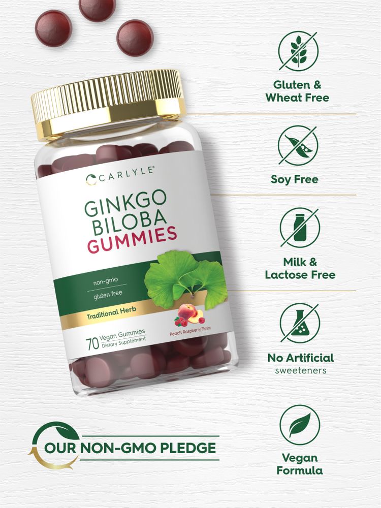 Ginkgo Biloba 300 mg por porción | 70 Gomitas