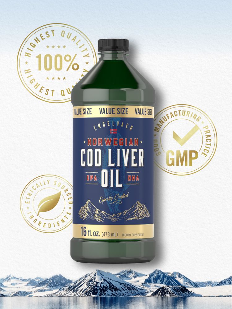 Olio di fegato di merluzzo norvegese | 48oz Liquido