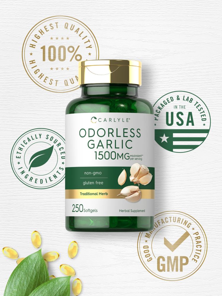 Odorless Garlic 1500mg per serving | 250 Softgels