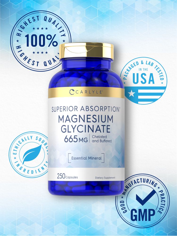 Glycinate de Magnésium 665mg | 250 Gélules