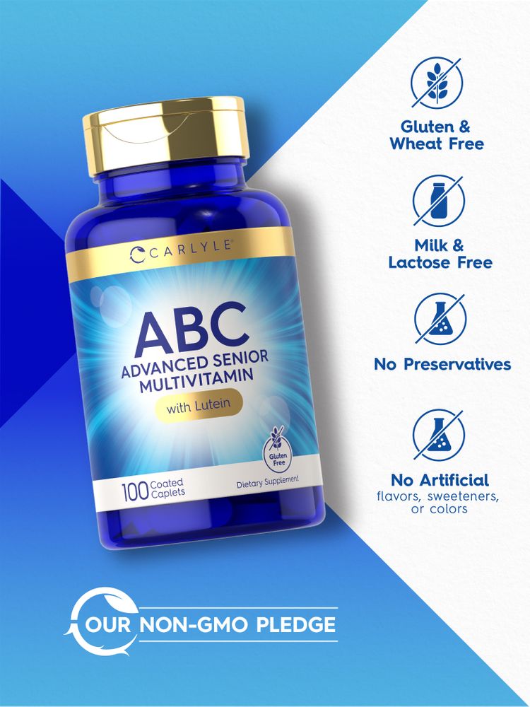 Multivitamin for Adults 60 Plus | 100 Caplets