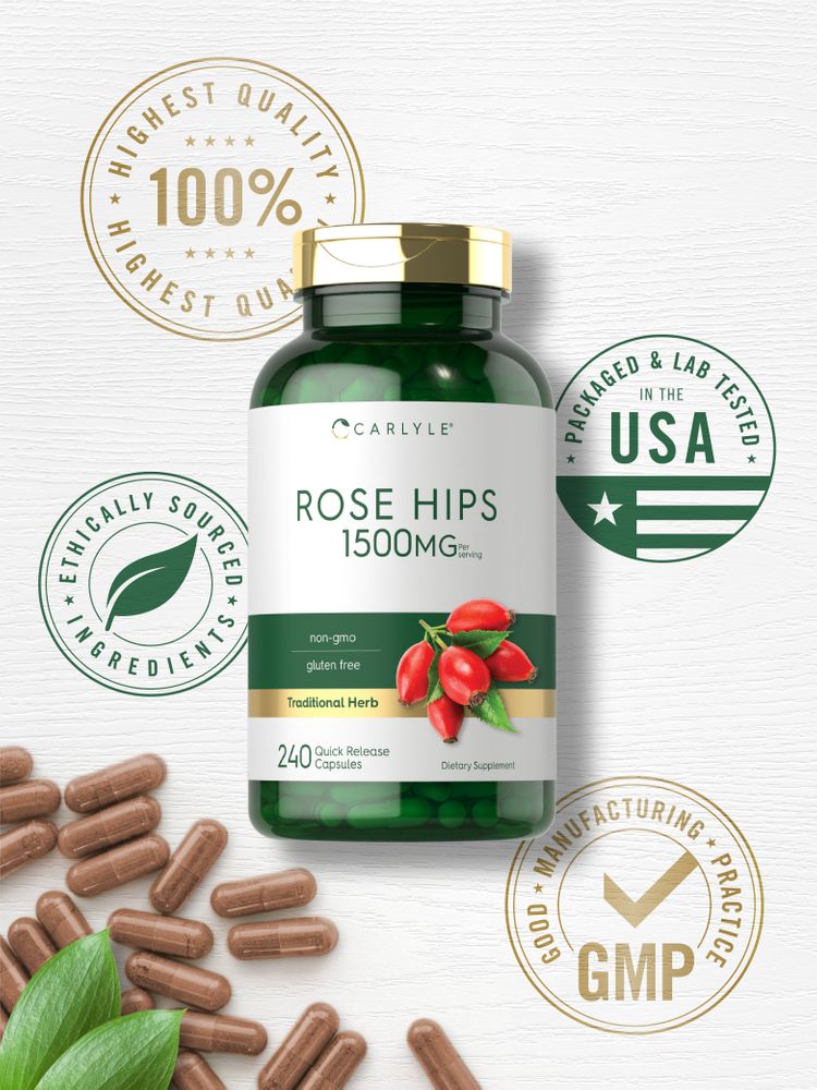 Rose Hips 1500mg per serving | 240 Capsules
