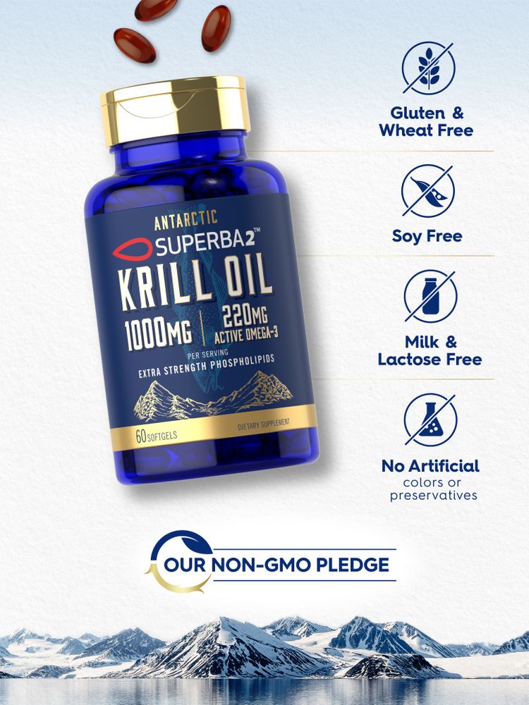 Antarctic Krill Oil 1000mg per serving | 60 Softgels