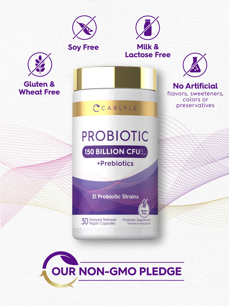Probiotico con Prebiotici 150 Miliardi di CFU | 30 Capsule