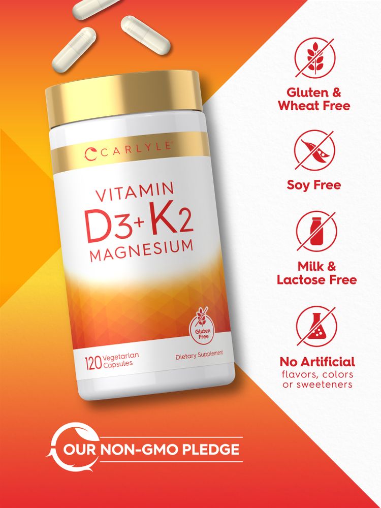 Vitamin D3 K2 Magnesium | 120 Capsules