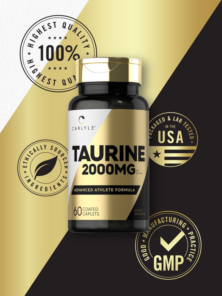 Taurine 2000mg per serving | 60 Caplets