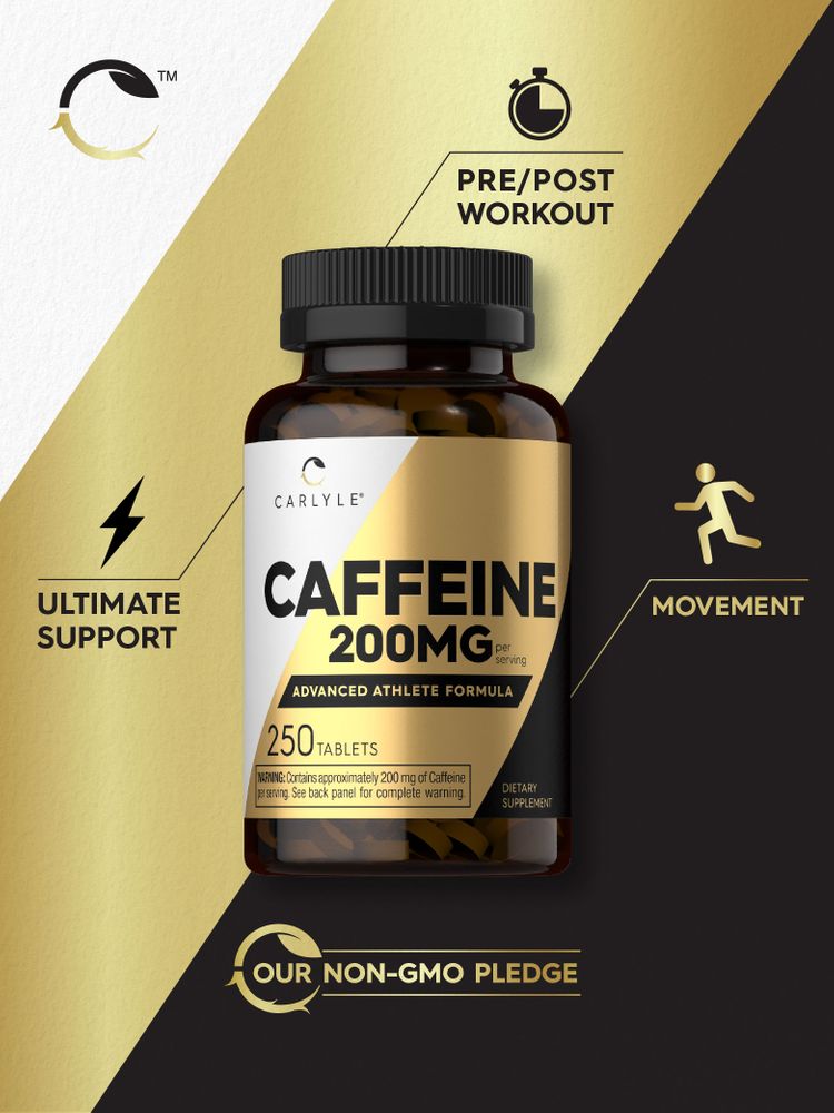 Caffeine 200mg per serving | 250 Tablets