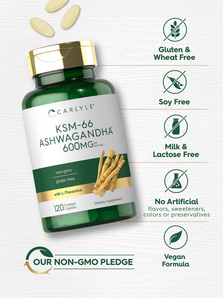 KSM-66 Ashwagandha 600mg por porción | 120 Cápsulas