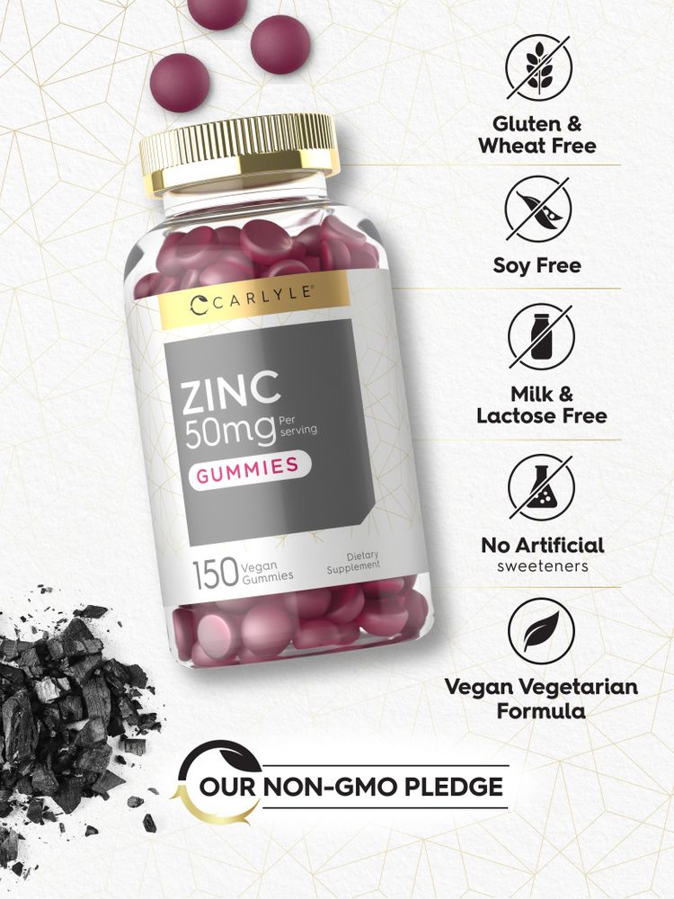Zinc 50mg per serving | 150 Gummies