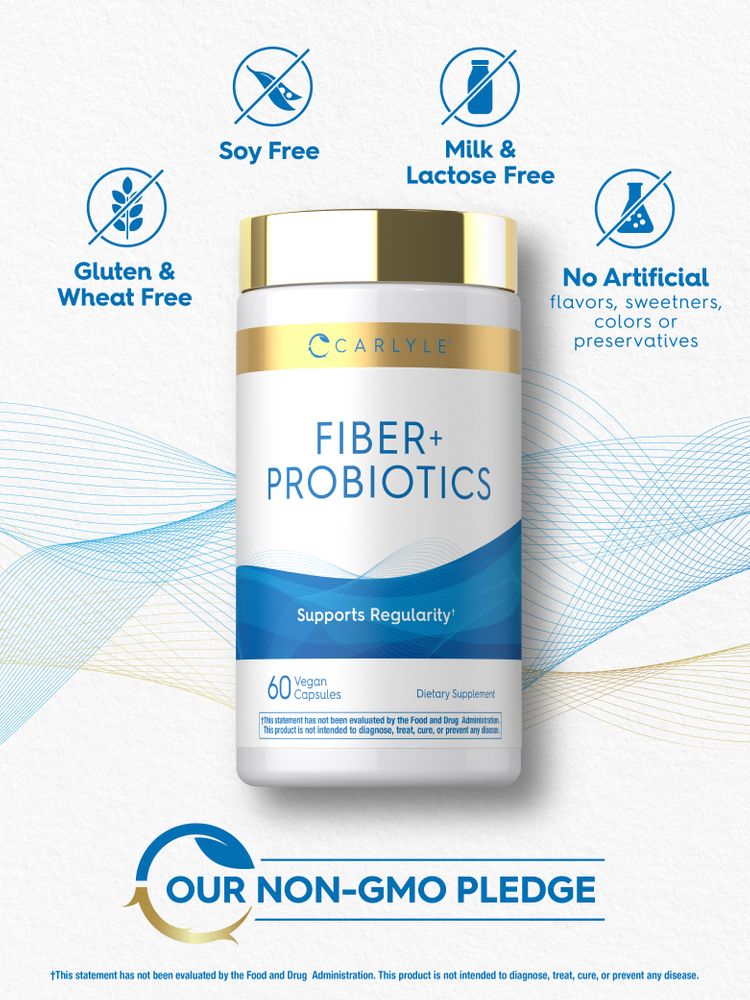 Suplemento de Fibra e Probióticos | 60 Cápsulas