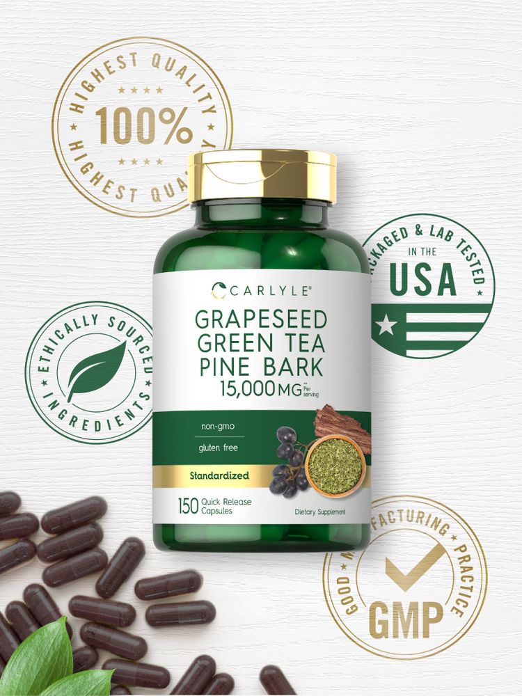 Grapeseed, Green Tea, Pine Bark | 150 Capsules