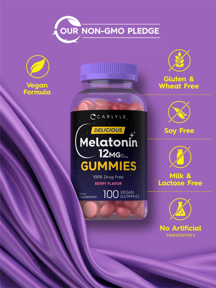 Melatonin 12mg per serving | 100 Gummies