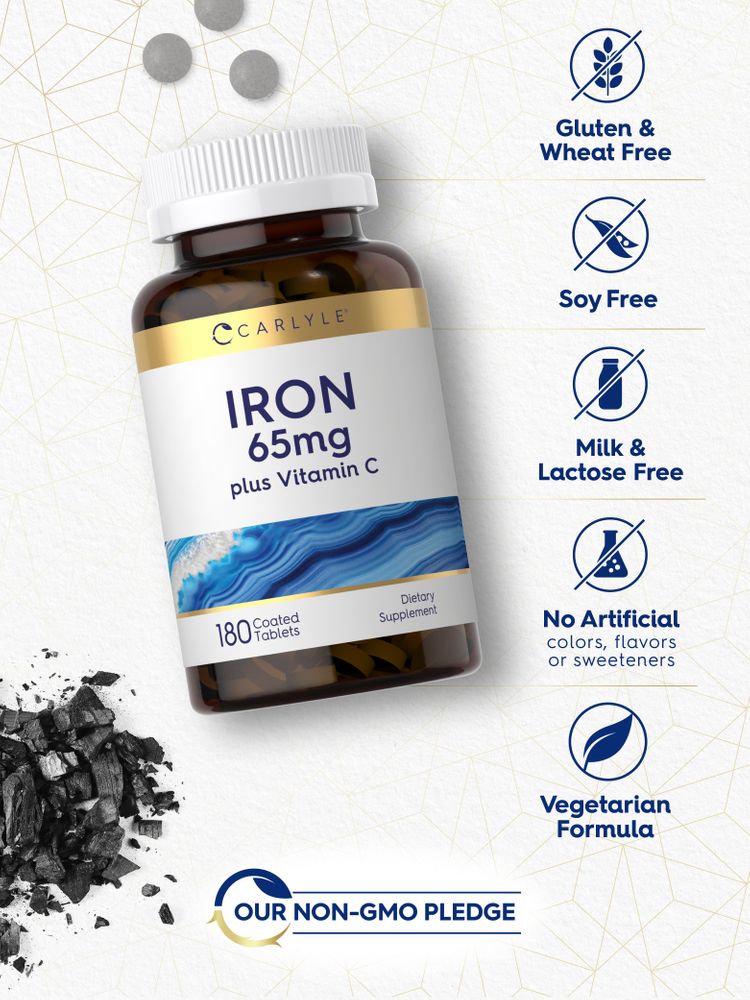 Iron 65mg with Vitamin C | 180 Tablets
