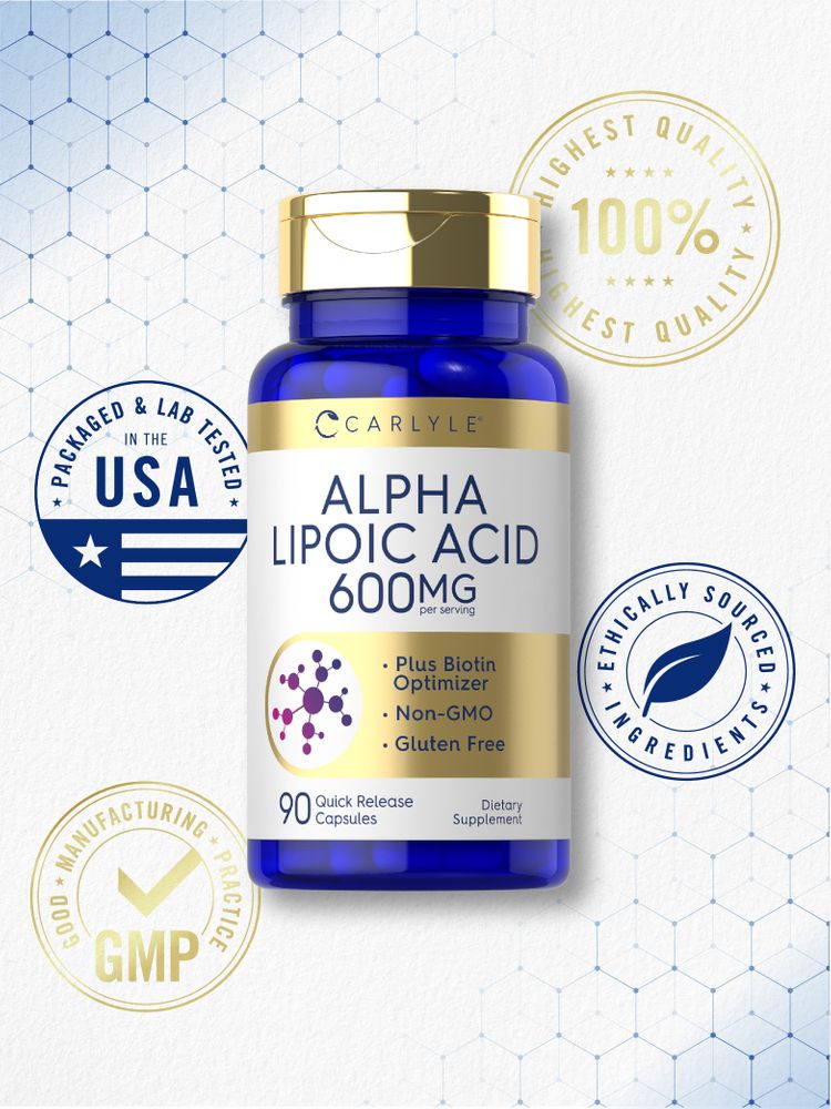 Alpha Lipoic Acid 600mg per serving | 90 Capsules