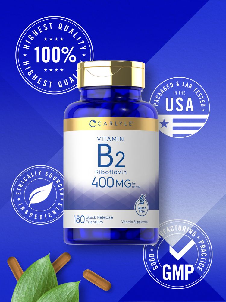 Vitamin B-2 400mg per serving | 180 Capsules