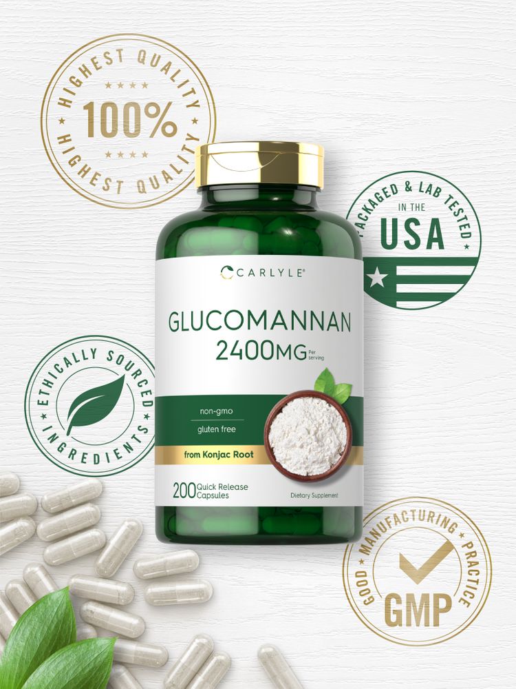 Glucomannan 2400mg pro Portion | 200 Kapseln