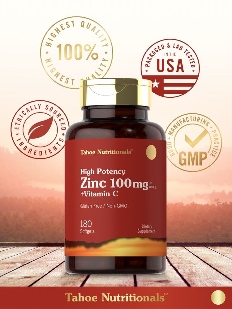 Zinco com Vitamina C | 180 Cápsulas