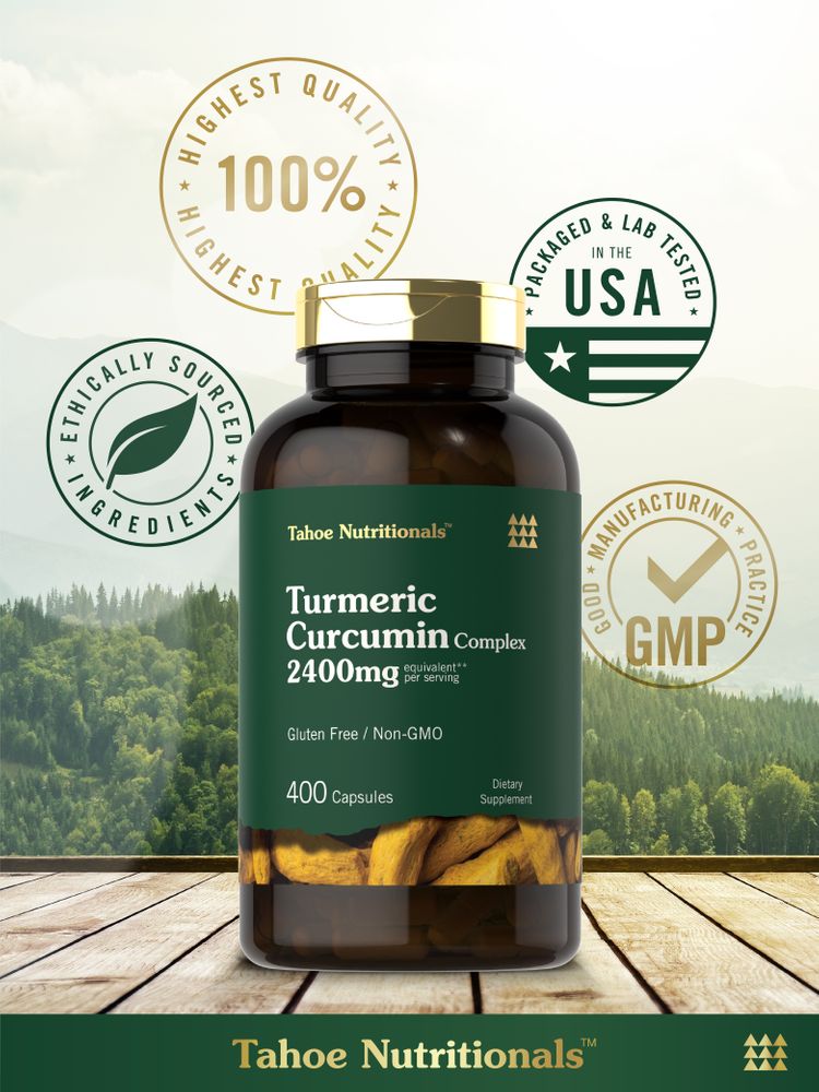 Turmeric Curcumin 2400mg per serving | 400 Capsules