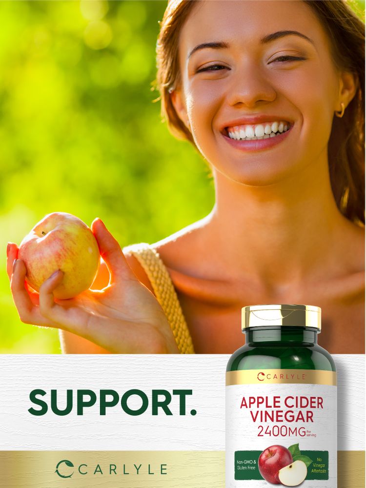 Vinagre de Sidra de Manzana 2400mg por porción | 240 Cápsulas