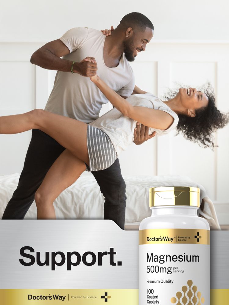 Magnesium Supplement 500mg | 100 Coated Caplets