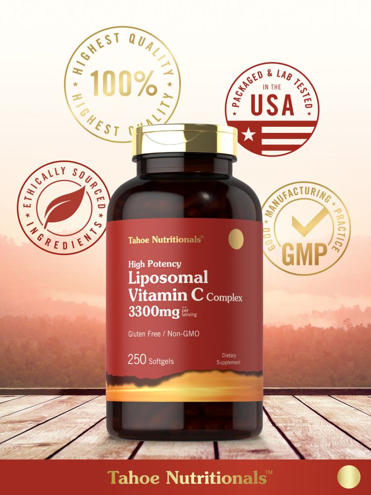Complejo de Vitamina C Liposomal 3300mg | 250 Cápsulas Blandas