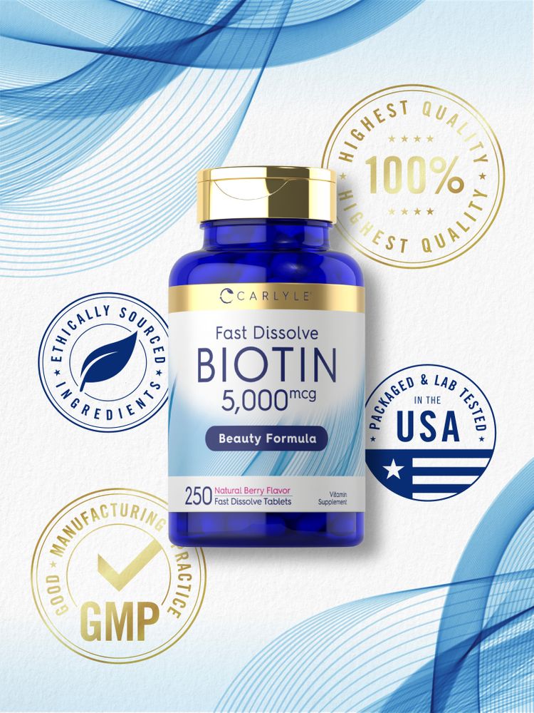 Biotina 5000 mcg | 250 Compresse a Scioglimento Rapido