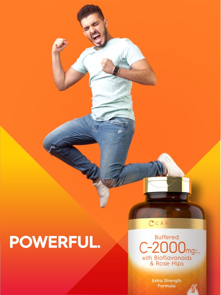 Vitamina C Amortiguada 2000mg por porción | 180 Comprimidos