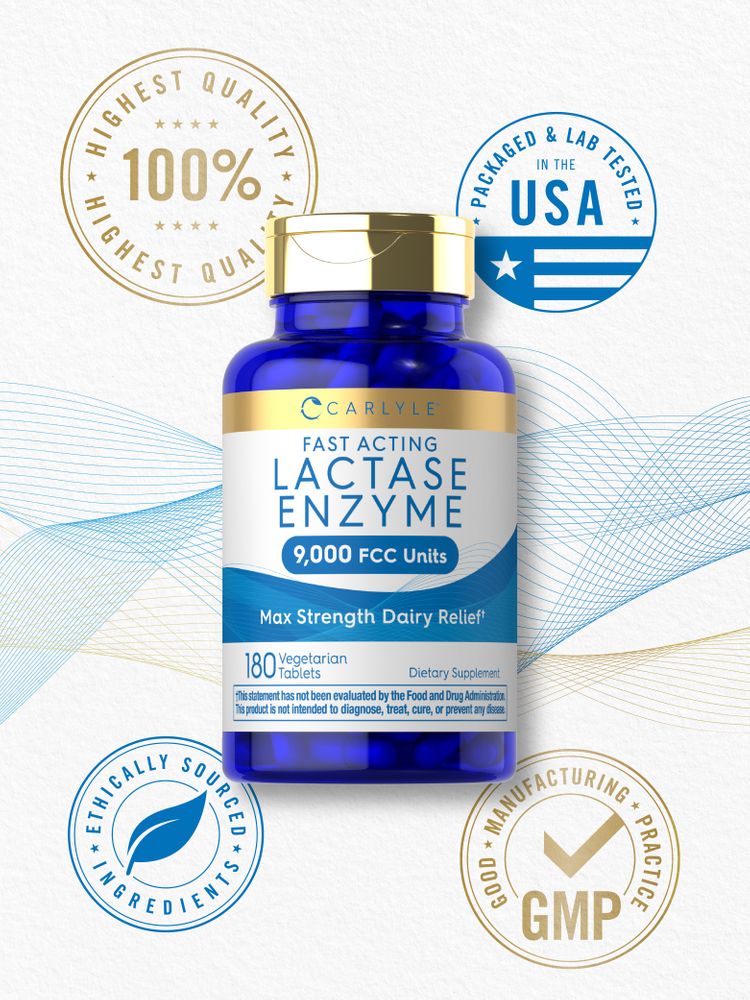 Lactase Enzyme 9000 FCC | 180 Tablets