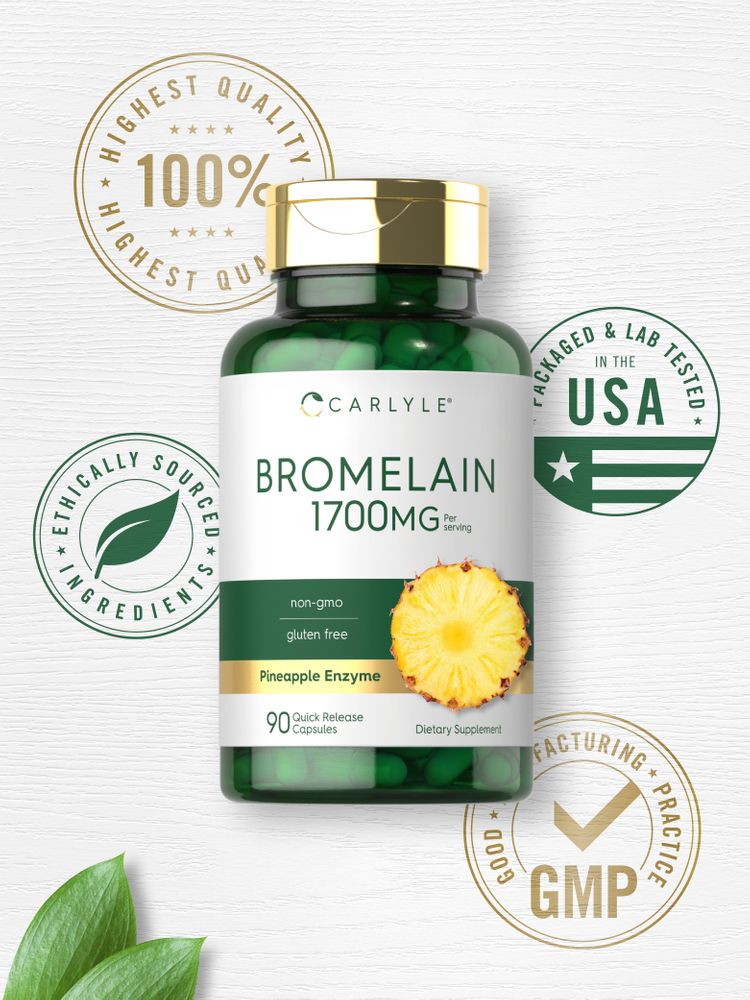 Bromelina 1700 mg por porción | 90 Cápsulas