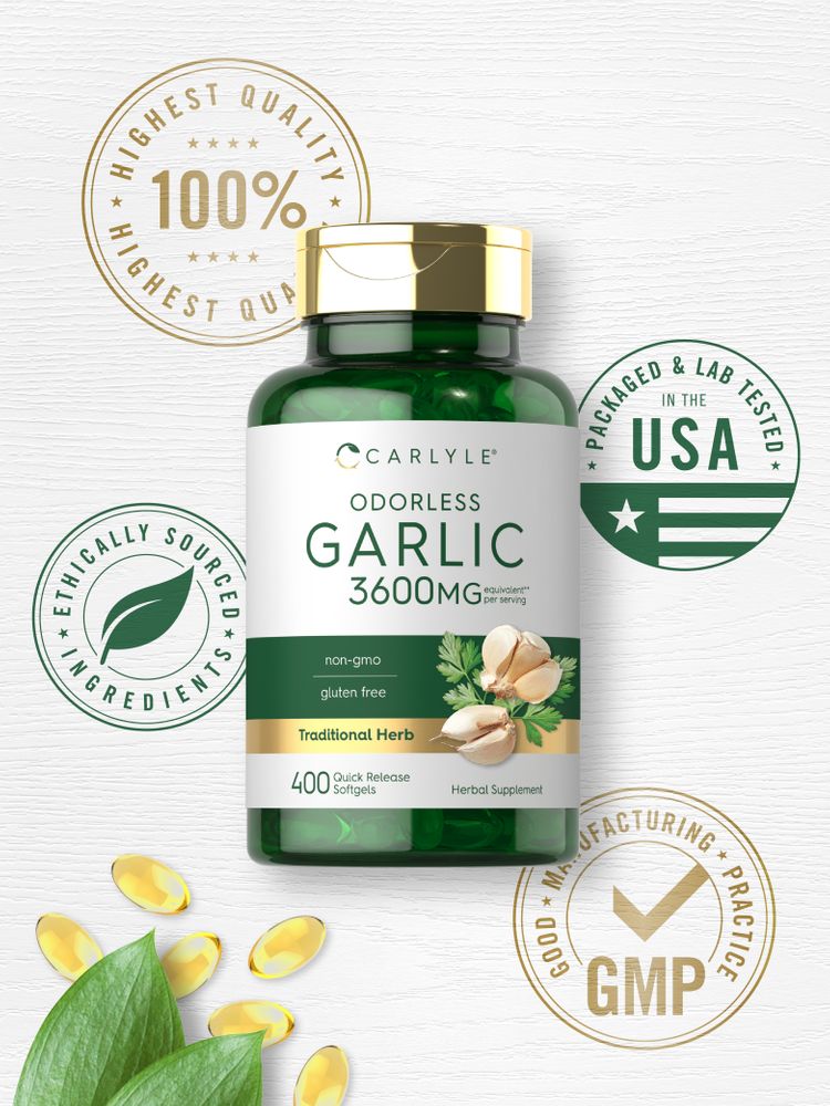 Odorless Garlic Extract | 400 Softgels